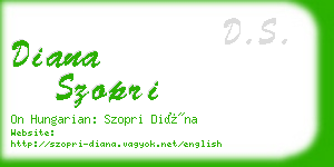 diana szopri business card